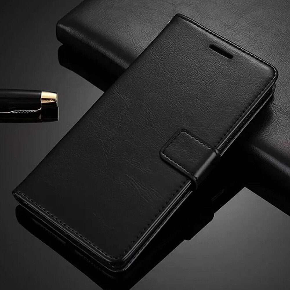 Książkowe skórzane stojak magnetyczny odwróć etui na telefon dla realm remme realmy realme realmi c11 c 11 2021 6.5 &#39;&#39;coque: For Realme C11 2021 / black