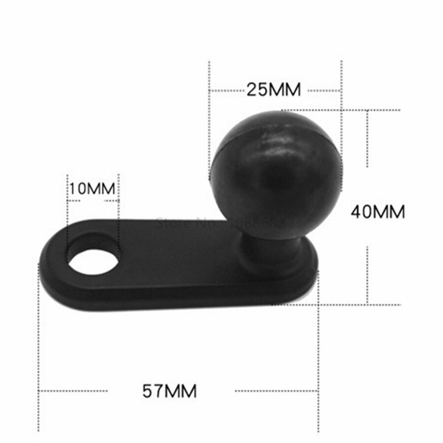 Jadkinsta Motorcycle Handlebar Brake Clutch Control Base Combo U Bolt Mount with 1 inch Rubber Ball Mount for Gopro Cam