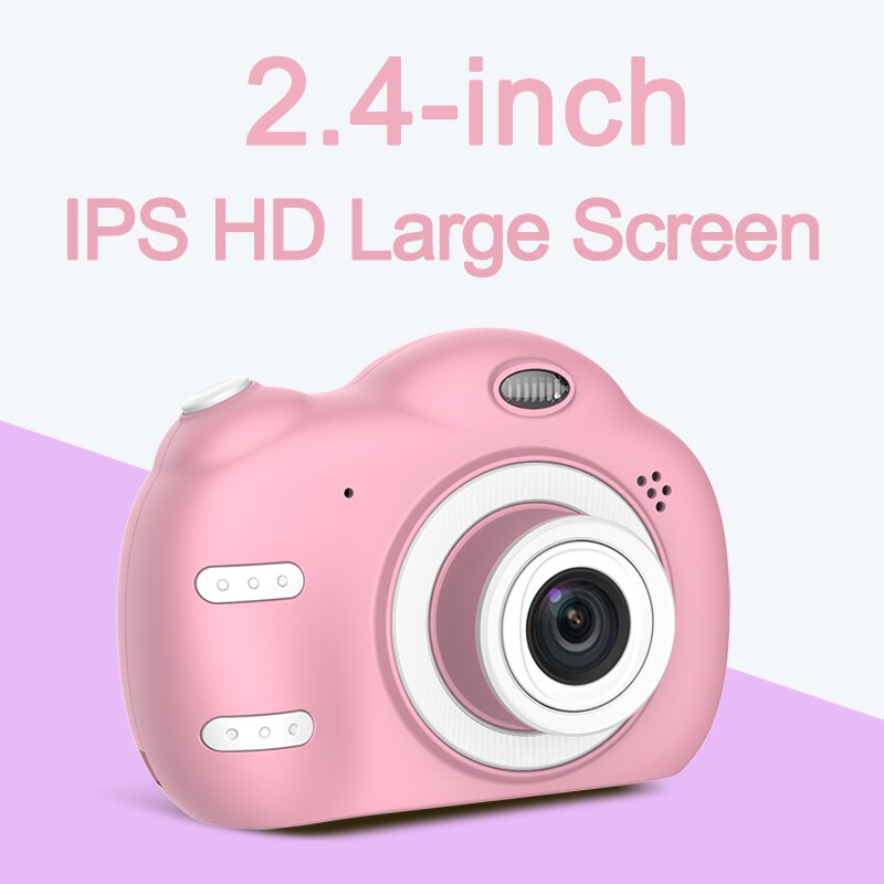 children's mini digital camera 1800W front and rear camera 2.4 inch cartoon cute camera outdoor photography kids camera