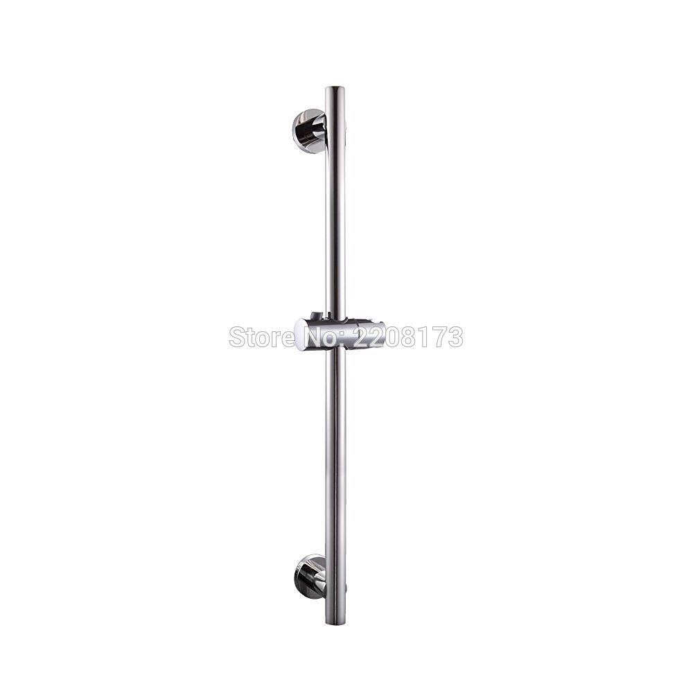 Modern Style Bathroom Adjustable Hand Shower Slide Bar Shower Head Bracket Holder Stainless Steel Polish Chrome