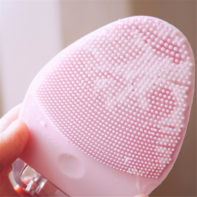 Elektrische siliconen gezichtsreiniger, ultrasone gezichtsmassageborstel, dieptereiniging, vibrator, make-up verwijderaar