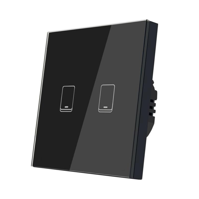 Graffiti Smart Home Alexa Speaker Voice Control Wifi Afstandsbediening Muur Touch Panel Switch Automatisering Modules: black2