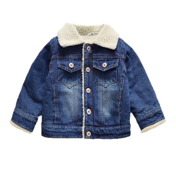 Koreanische Klassische Stil Kinder Kaschmir Mantel Für Jungen Herbst Winter Kaschmir Wolle Mantel Kleinkind Winter Pelz Denim Mantel Baby Warm jacke: 3T