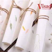 Traditional Chinese XUAN ZHI Paper Calligraphy Rice Paper Mosaic Flower&amp;Leaf Painting Paper