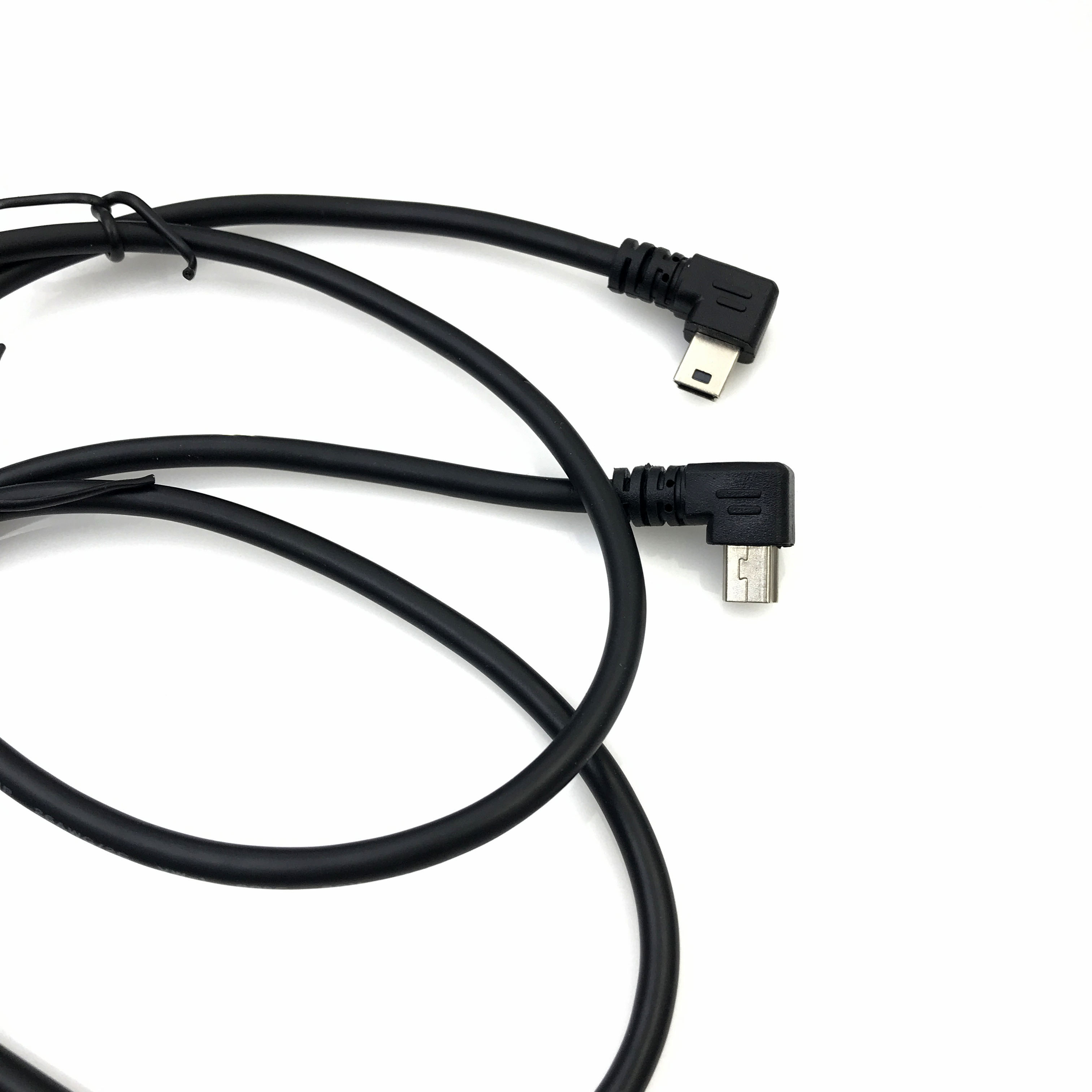 Usb 2.0 Male Naar Mini Usb Up Down Links Haaks 90 Graden Kabel 0.25M 0.5M Voor Camera MP4 Tablet