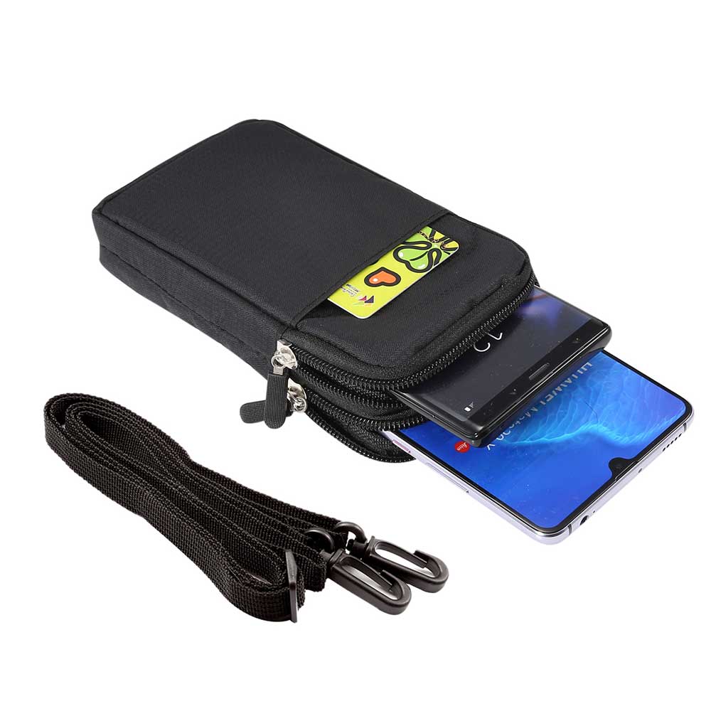 Universal nylon Handy Geldbörse Brieftasche Leinwand Große Tasche Frauen Kleine Umhängetasche Geldbörse Taschen männer taschen Geeignet für jede telefon