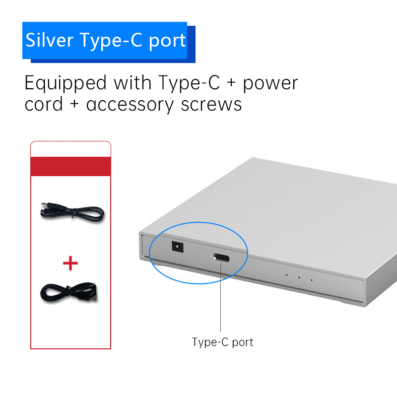 UTHAI 2.5 Inch Mobile HDD Enclosure Dual-Bay RAID Disk Array USB3.0 / Type-C 5Gbps Metal Solid State Hard Disk Box