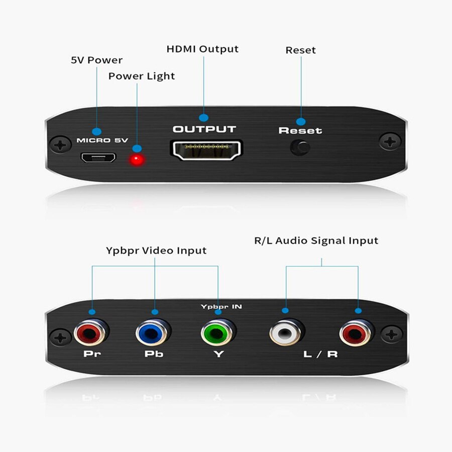 YPbPr – adaptateur convertisseur Audio vidéo 4K 60Hz, compatible HDMI, pour DVD, PSP, Xbox, PS2, moniteur HDTV 5RCA RGB vers HDMI
