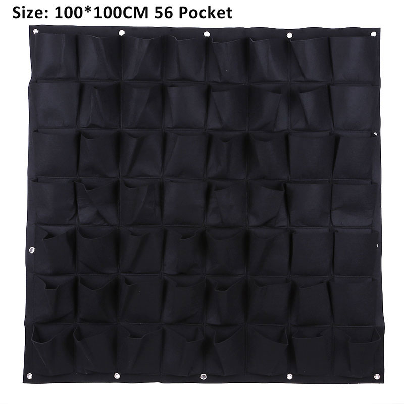 6/18/56/64 Pocket Felt Vertical Gardening Flower Pots Wall Planters bags Planter Hanging Pots Planter On Wall Garden Green Field