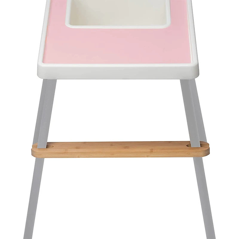 Poggiapiedi Sedia Alta bambino - Legno Bambù Naturale - Accessorio Stabile Antiscivolo - Poggiapiedi Seggiolone