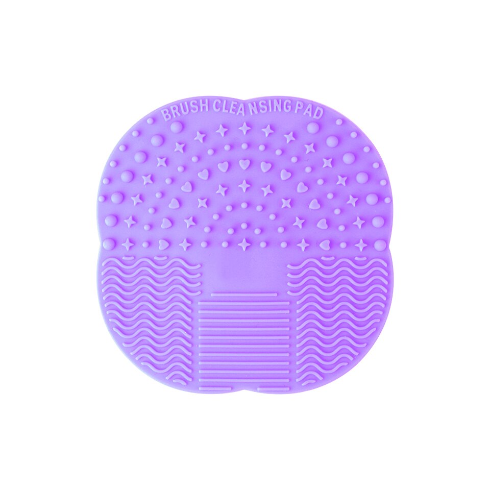 Neue 1PC Silikon machen-hoch Pinsel Reiniger Pad Waschen Pinsel Gel Reinigung matt Stiftung Pinsel Reiniger Kosmetische machen-hoch-Werkzeug: Violett