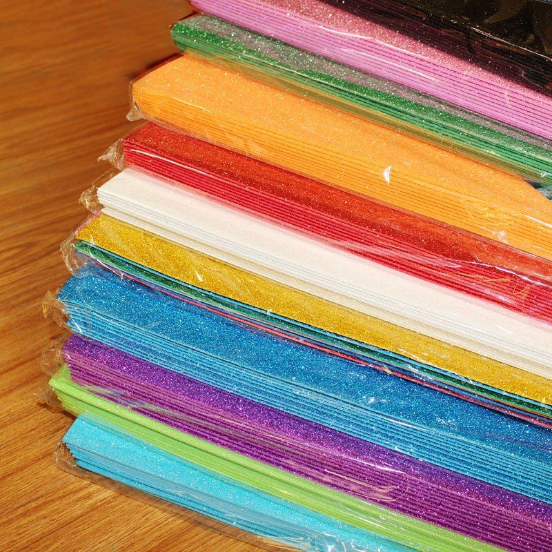 40cm * 60cm eva espuma papel artesanal glitter ouro esponja diy artesanato material multicor flor prop festa de natal papel
