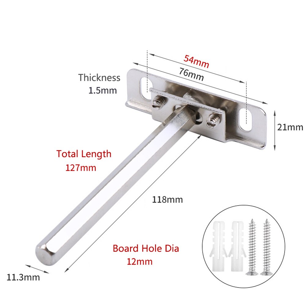 1/2/4pcs Silver Steel Floating Brackets Heavy Duty Metal Hidden Shelf Support Bracket Wall Mounted Multifunctional Home Hardware: 1pc 127mm