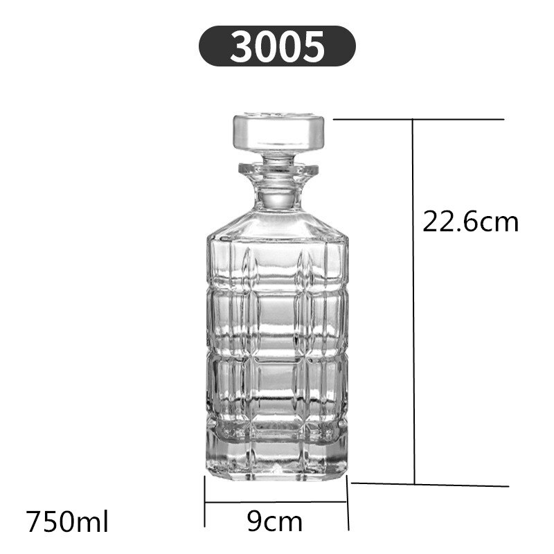 Luxe Glazen Karaf Fles Wijn Fles Whisky Karaf Alcohol Container Schenker Wijn Karaf Vodka Crystal Glas Home Bar: 3005