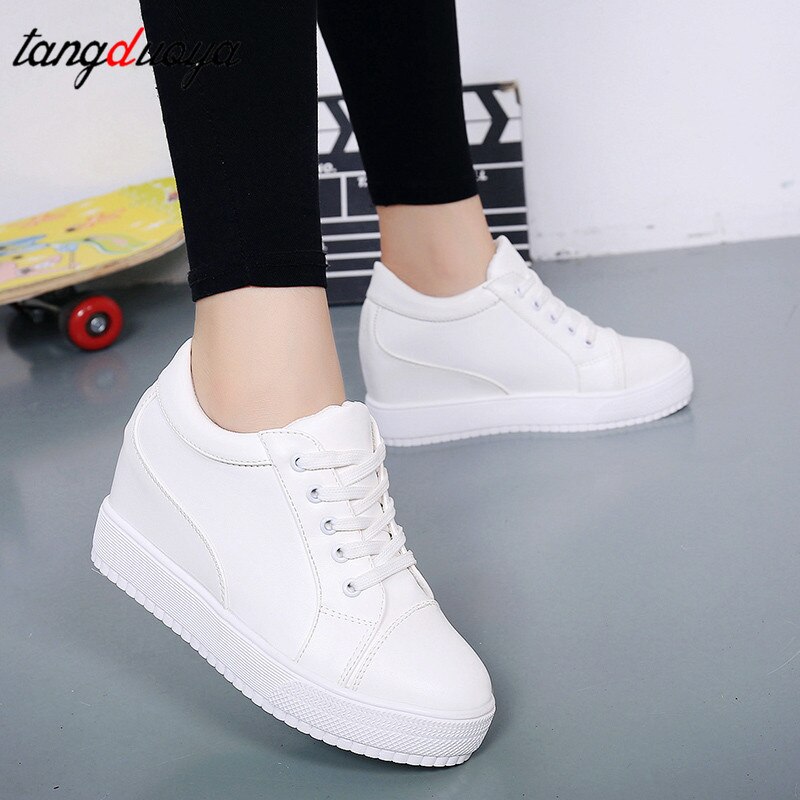 Platåsneakers damskor vita sneakers för kvinnor kilklackar sneakers fritidsskor kvinna höga platåskor dam sneaker