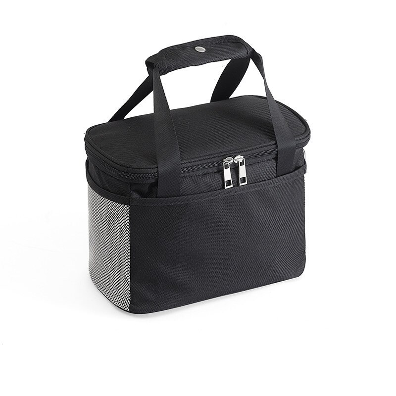 Isolatie Lunch Lunch Tas Outdoor Picknick Tas Takeaway Maaltijd Levering Ijs Zak Multifunctionele Modieuze Koeler Pakket: Black / 25X18X15cm