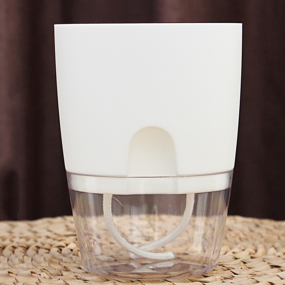 2 Layer Self Watering Flower Pot with Water Tank Home Office Decor Hydroponic Flowerpot Practical Plastic Plant Pot