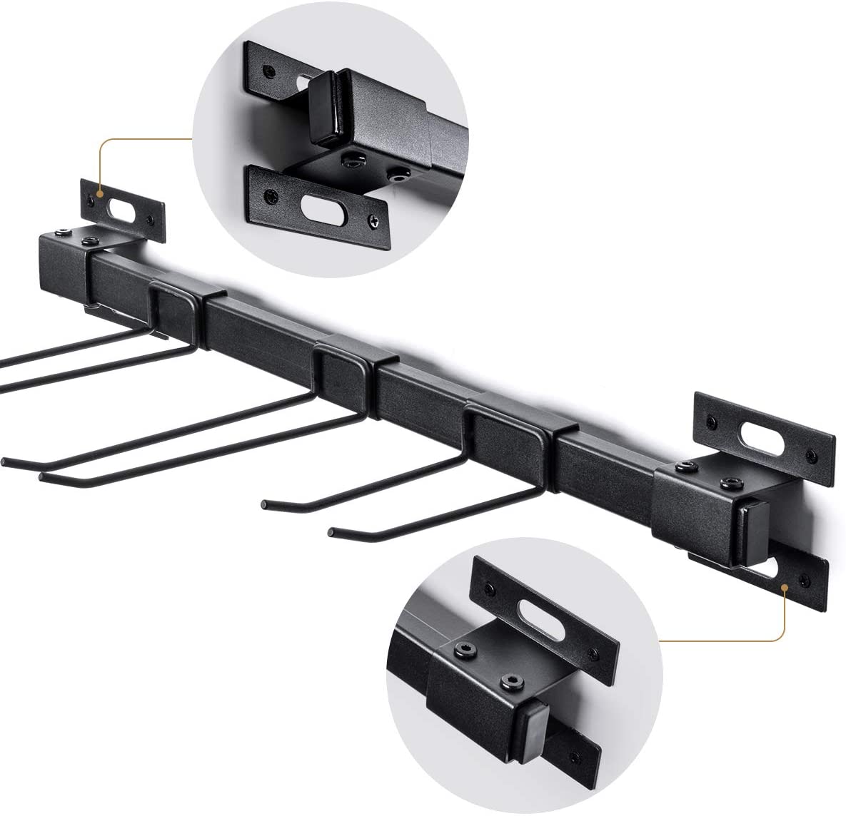 Tool Storage Rack, Storage Racks Organizer Tool Organizer For Home & Garage Wall Mount With 6 Removable Hooks, 2 Pack