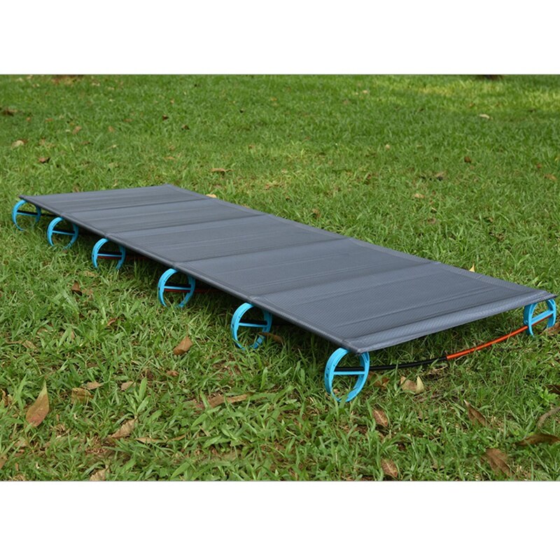 Przenośny ultralekki składany pojedynczy obóz łóżko łóżeczko podróżne łóżko namiotowe aluminiowa rama ze stopu metali odkryty kemping piesze wycieczki łóżka rybackie