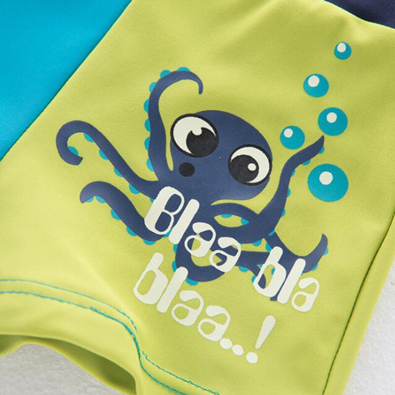 Boys beach shorts cartoon octopus printing swimwear children bathing suit toddler baby beach clothes 1-5Yrs