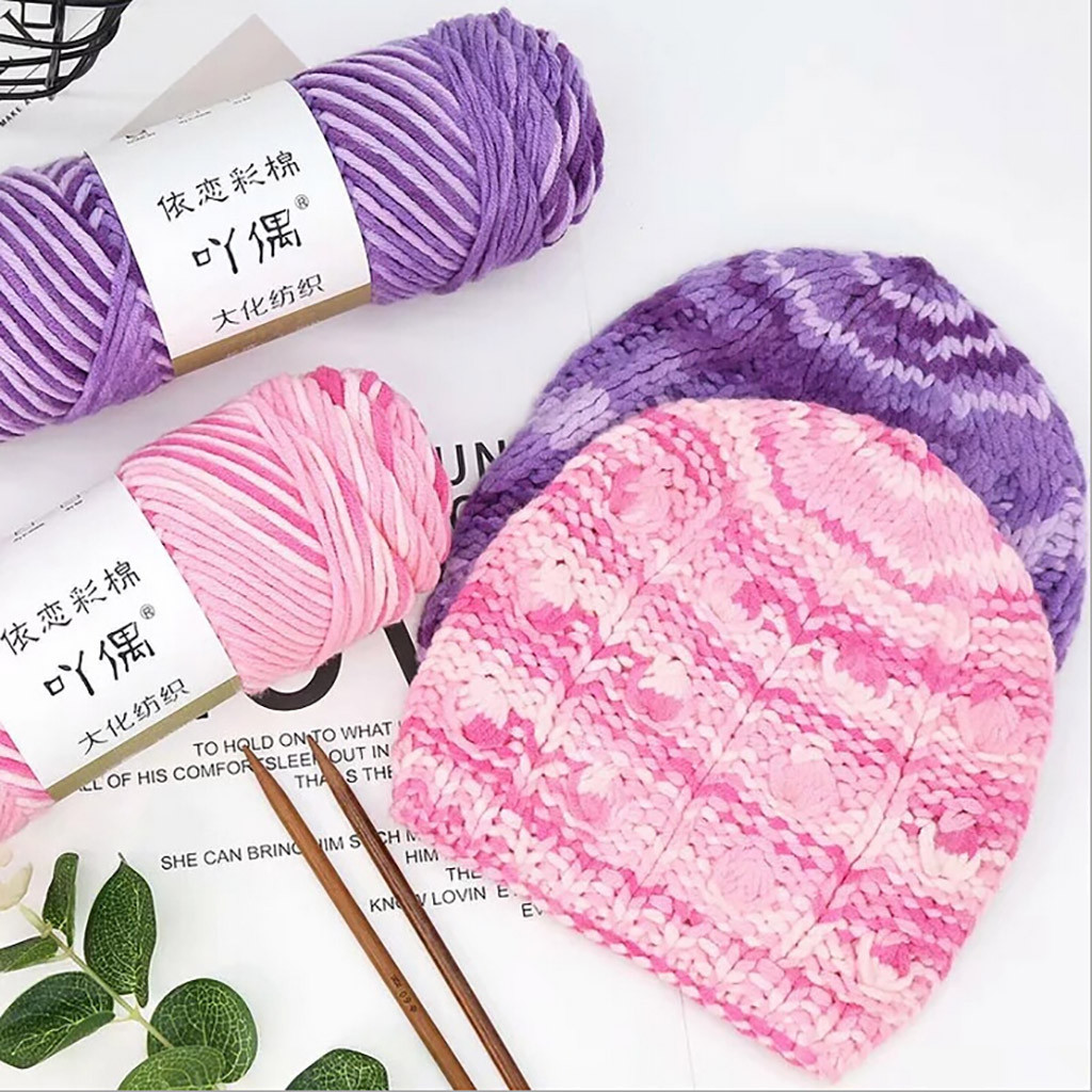 Hilo de algodón 100g para manualidades, hilo de algodón para manualidades, hilo de algodón cálido para tejer a mano, hilo de lana