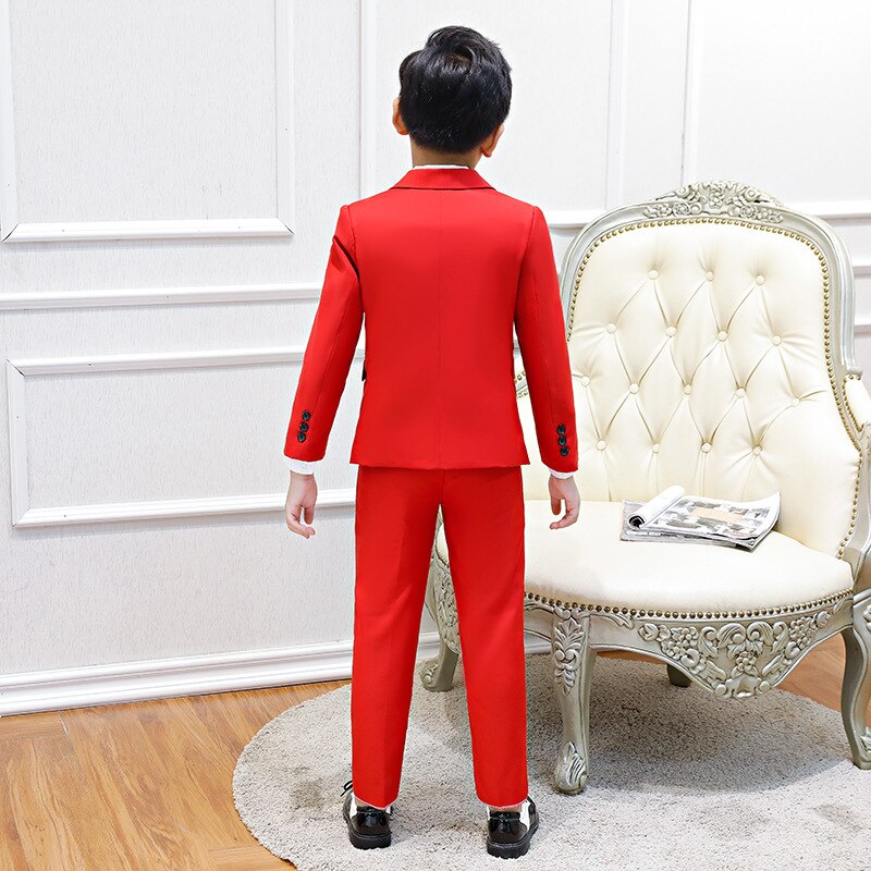 Boys Suits for Weddings Kids Blazer Green Boys Prom Suits Children's Blazer Suit for Boy Jogging Garcon 3 Pcs/set L13
