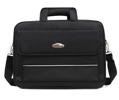 Scione heren zakelijke nylon aktetas heren 13 15 inch laptop handtas grote capaciteit waterdichte schoudertas crossbody tassen: 15 inch wit