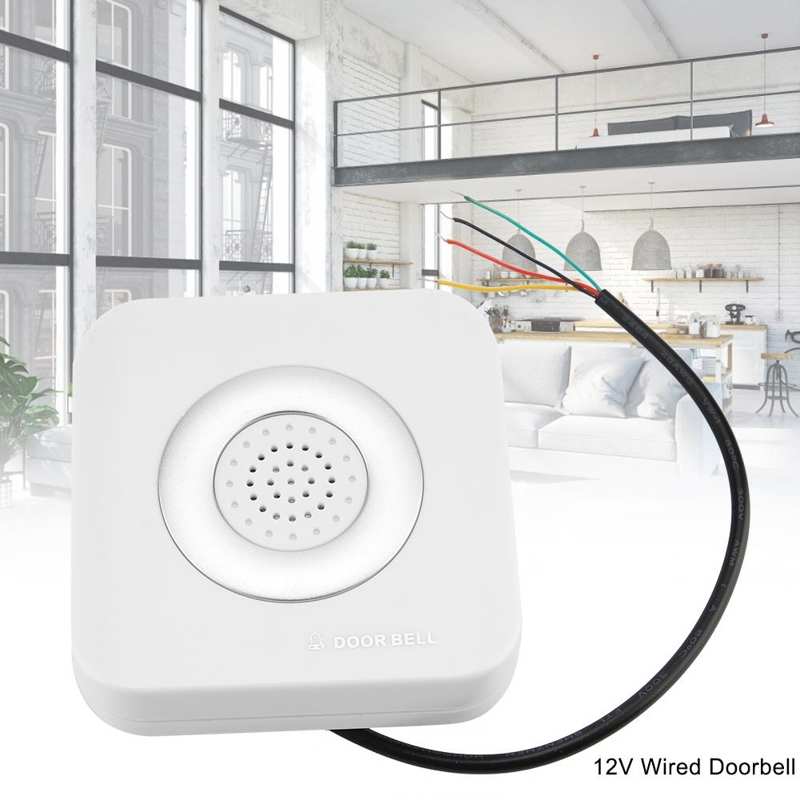 12V Wired Doorbell Home Access Control System Supporting No Install Battery Door Bell Chime