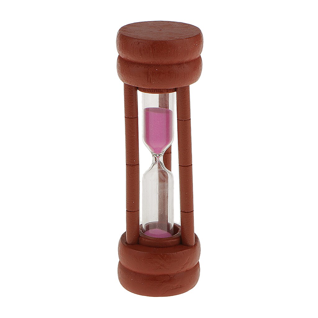 Maroon Wood 2 Mins Cooking Kitchen Sand Timer Hourglass Play Game Timer Pink