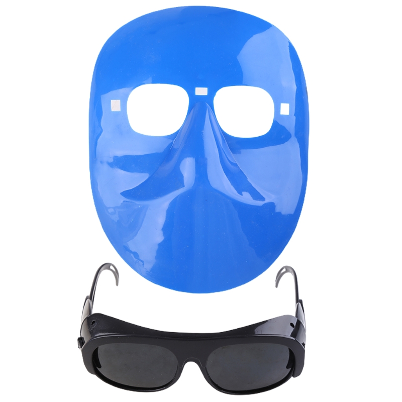Welding Mask Elastic Band Head Wearable Half Helmet Argon Arc Cap Eyes Protecting Welders Face Shield Head Protector: Blue
