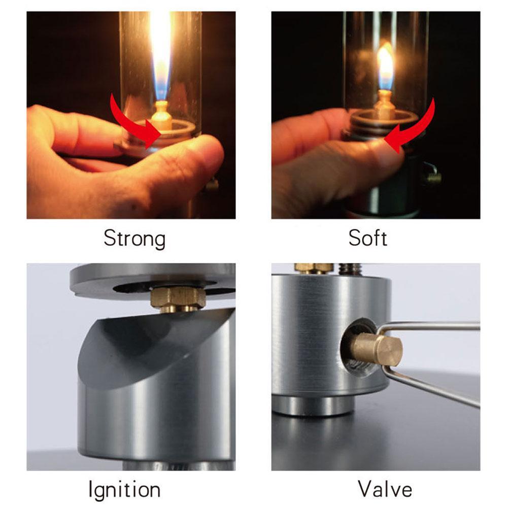 CUCUFA BRS-55 Lampe Camping Gaz - Portable, Éclairage Extérieur - Verre Trempé