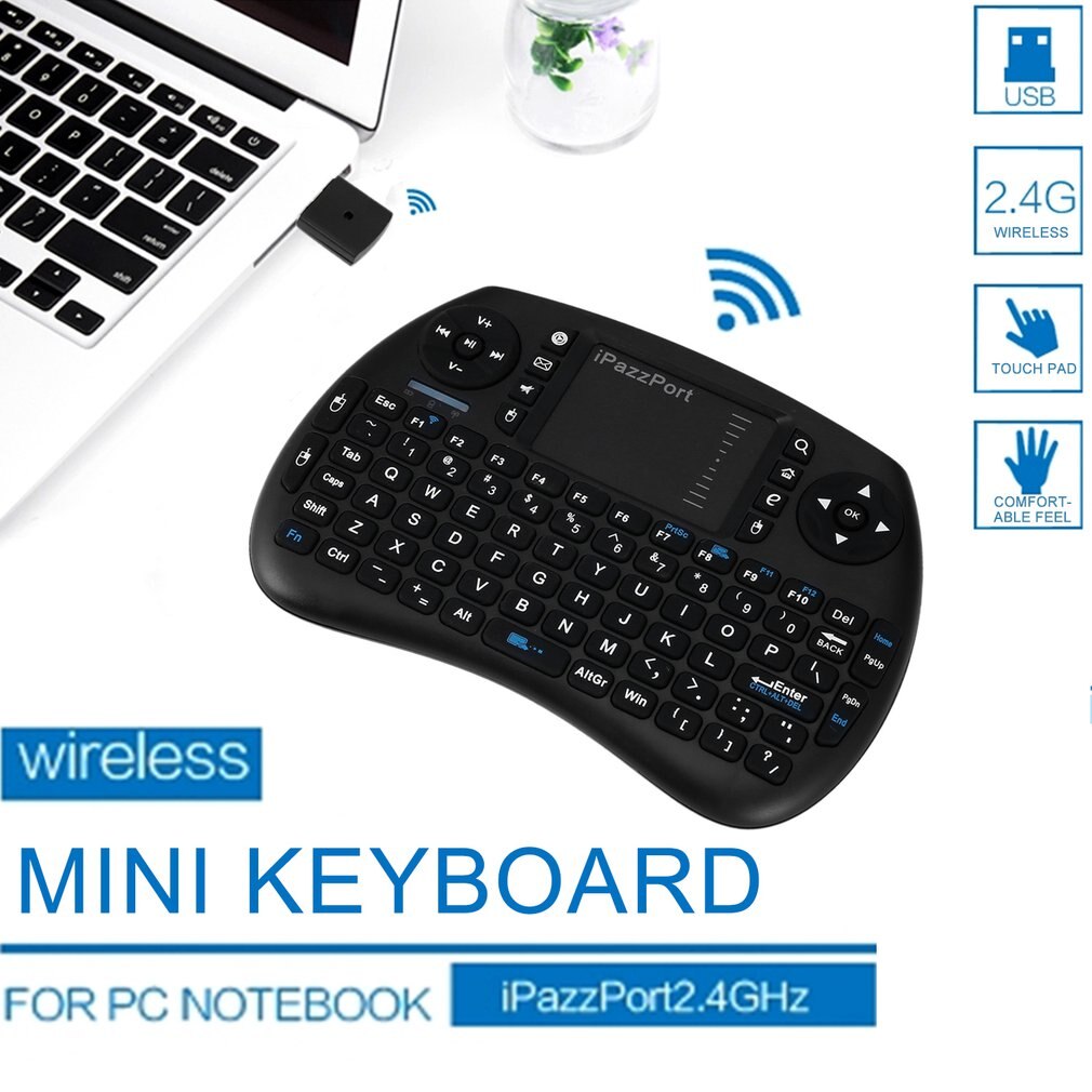 Mini teclado ligero de 2,4 GHz, Control remoto con Touchpad de ratón inteligente para Android, Smart TV KP-810-21S