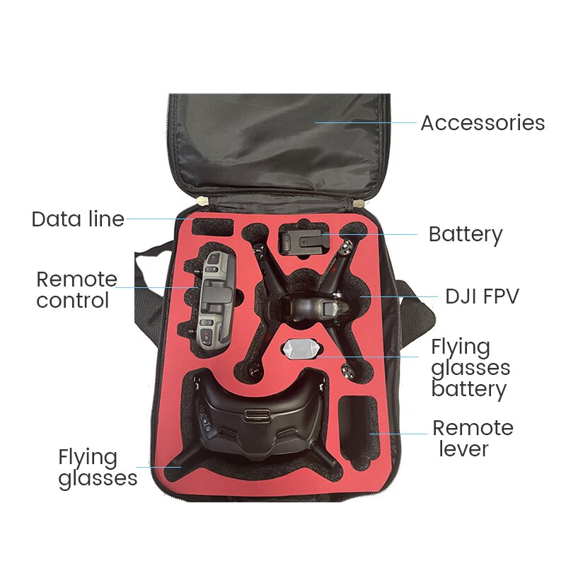 FPV Drone Backpack for DJI FPV Combo Racing Experience Flying Glasses Storage Portable Protection Bag FPV Drone Accesories