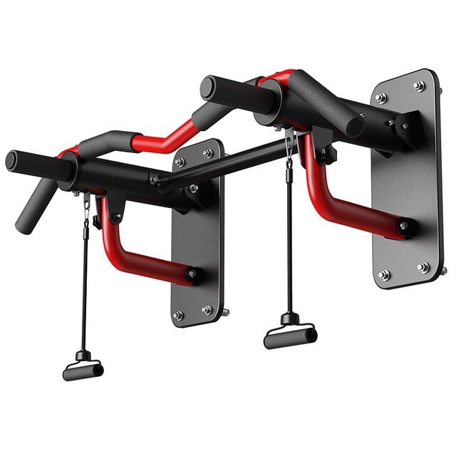 Home Wall Mounted Horizontal Bars Wide Anti - Slip Pad Gym another Chin Up Pull Up Training Bar Sport Fitness Equipment: Red