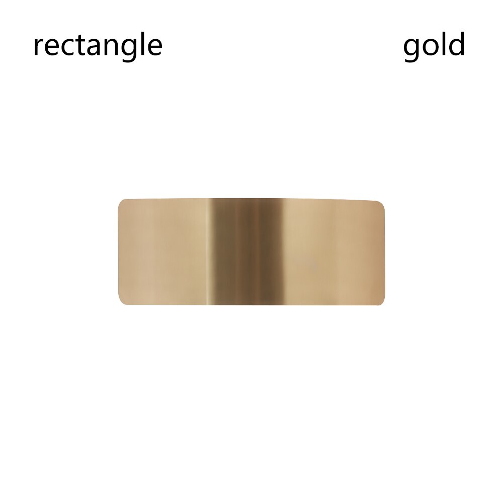 1PC European and American Style Woman Metal Hair Clip Lazy Wind Geometry Hair clip Horsetail Clip Girls Hair Styling Accessories: rectangle Gold