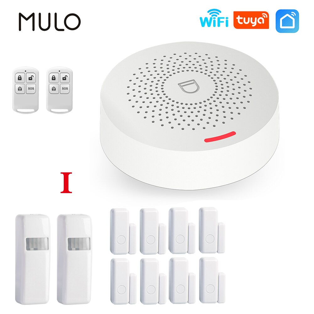 MULO Wifi Alarm System Burglar Security Wireless Home Alarm: I / US plug