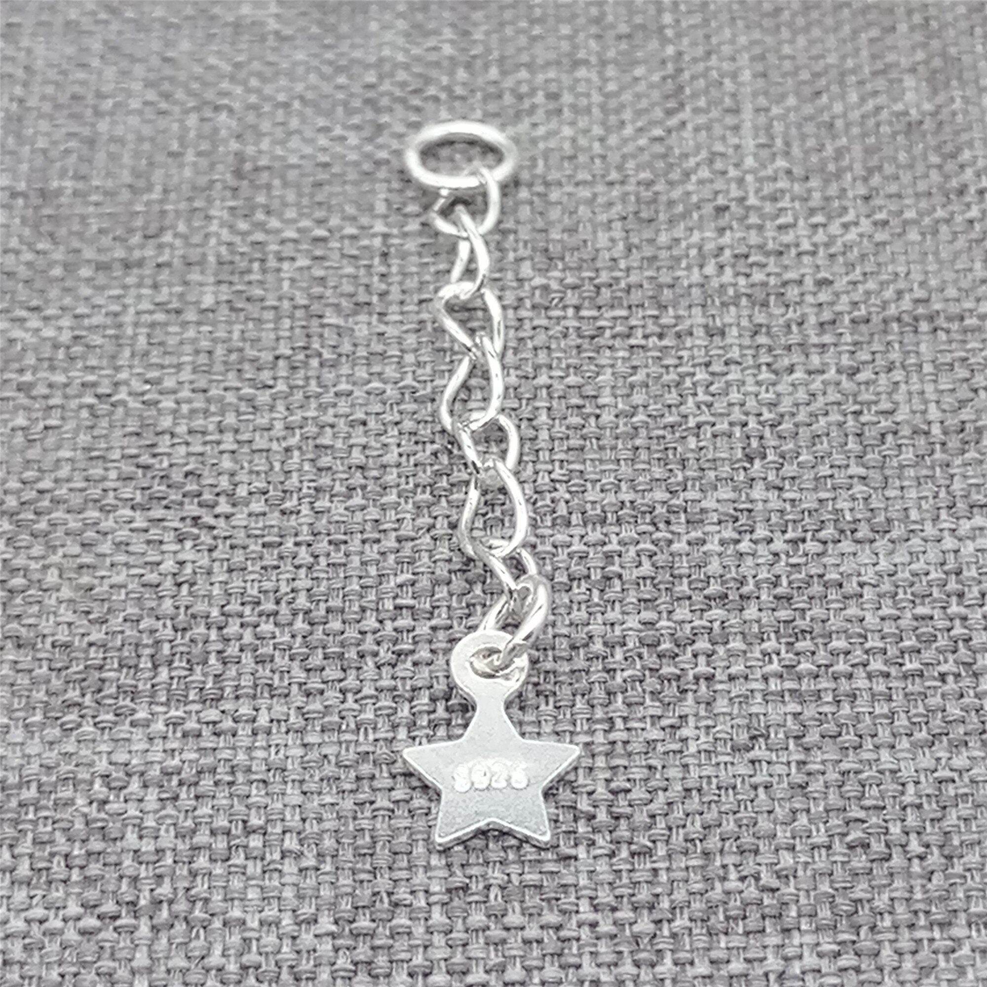 12 Stuks Van 925 Sterling Zilveren Ster Ketting Charm Pentagram Ketting Uitbreiding Extender