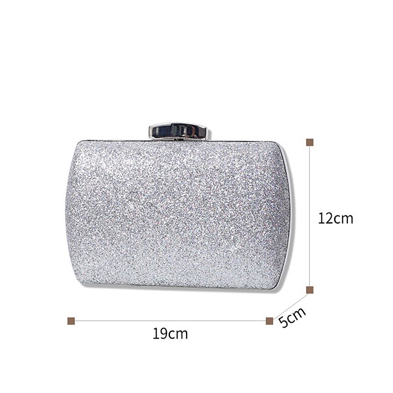 Vrouwen Sequin Shiny Avond Handtas Metalen Avondtasje Keten Schoudertas Gold Bridal Clutch Purse Bag Luxe Bruiloft Portemonnee