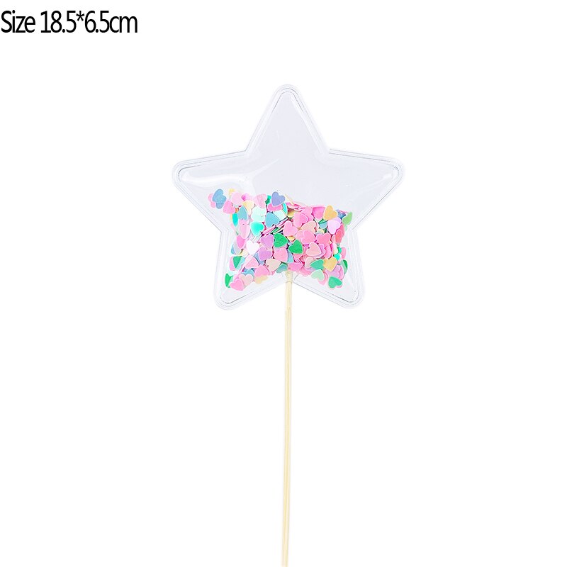 1pc Bling Crown Stars Hearts Cloud Cake Toppers Shiny Cupcake Topper for Wedding Baby Shower Birthday Party Cake Decorations: S03