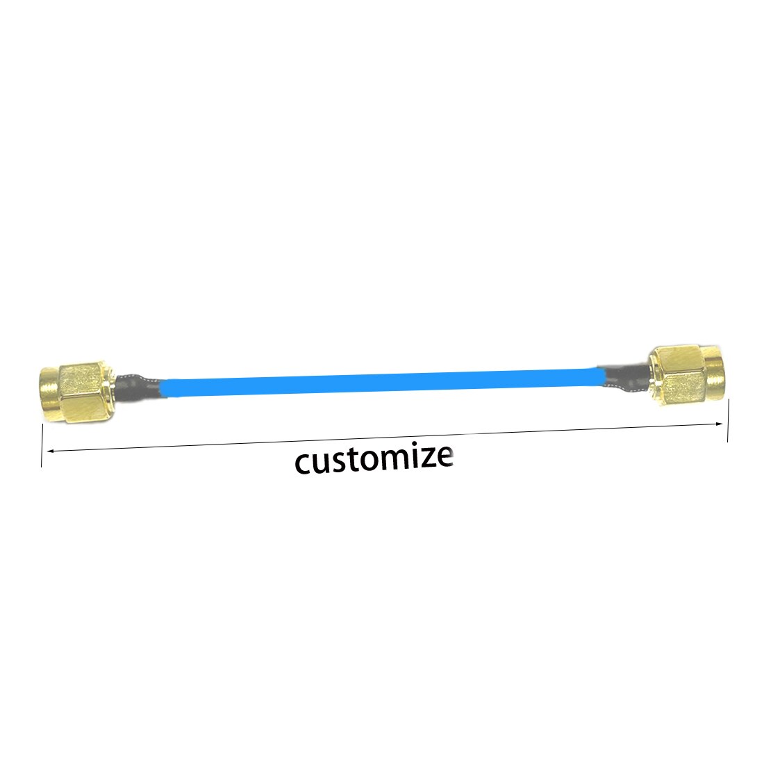 1PC SMA Male to SMA Male Plug Semi-flexible Cable RG405 with Blue Jacket Pigtail Adapter 50cm for Wireless Modem WIFI Antenna NE