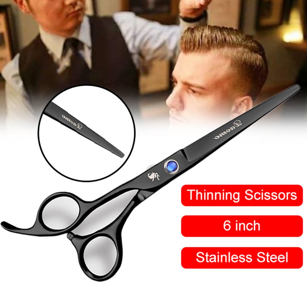 6 Inch Hair Scissors Straight Edge Razor Sharp Scissor Barber Hairdressing Japan 440c Salon Hair Thinning