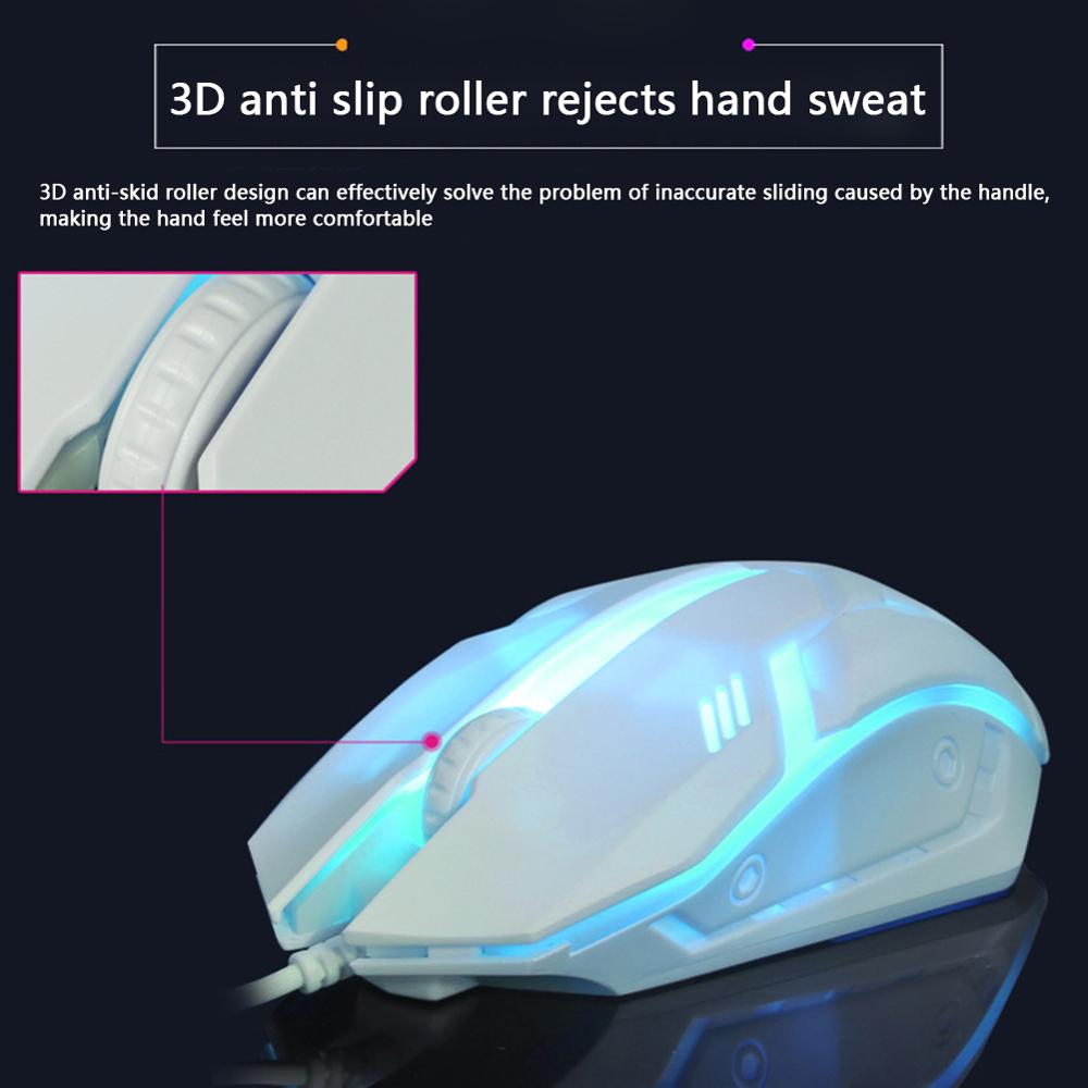 GTX300 USB Wired RGB Backlight Seven Colors Light Ergonomic Gaming Mouse Keyboard Combos Set for PC Laptop