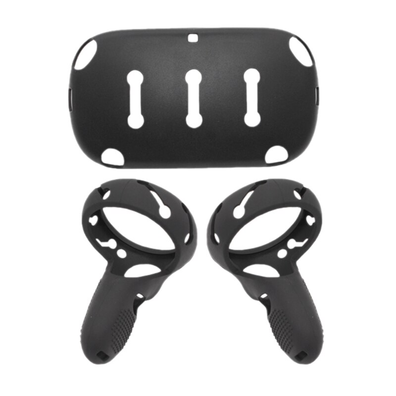 2 em 1 capa de proteção de capacete imprensa controlador capa de aperto para oculus quest vr silicone anti-lance acessório de proteção: Default Title