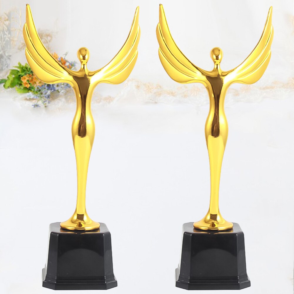 1 pieza de trofeo, premio de Logro, premio de Ángel dorado, Premio masculino para la empresa escolar (dorado): Default Title