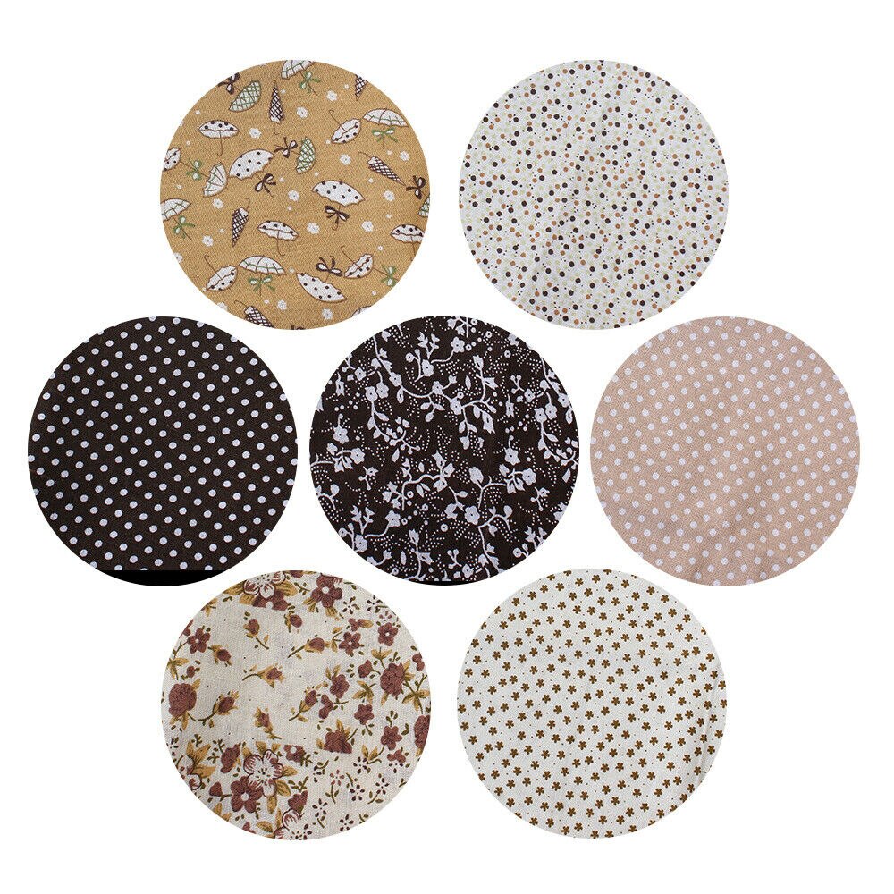 7 pièces bricolage à la main pur coton tissus Patchwork tissu groupe coton tissu bricolage fleur motif manuel tissu 50*50cm