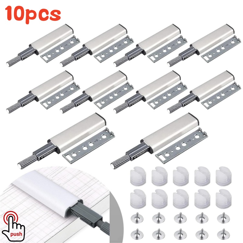 10 stücke Schrank Tür Dämpfer Puffer drücken-zu-offen Magnetische verriegeln System Schränke Küche Tür drücken Magnet Fangen Weiche Ruhig näihr