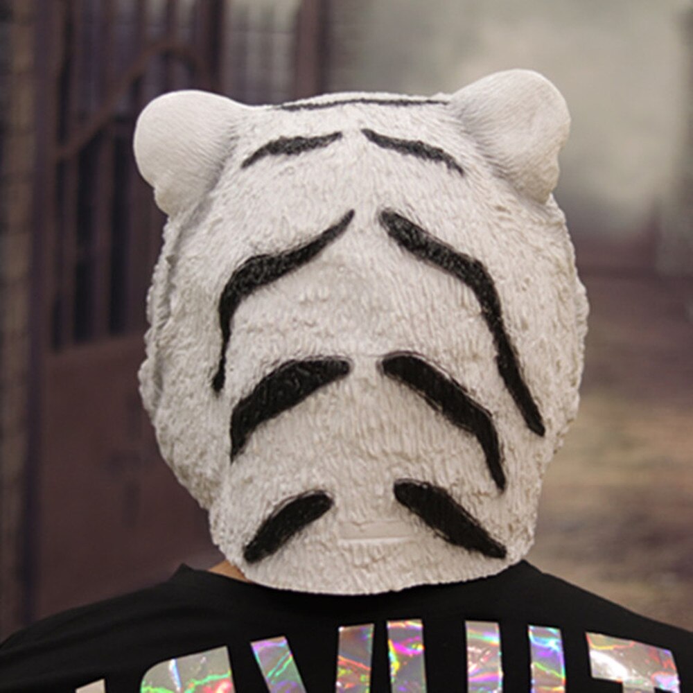 Tijger Masker Dier Hoofddeksels Halloween Woeste Terreur Kostuums Kostuum Partij Cosplay Latex Maskers