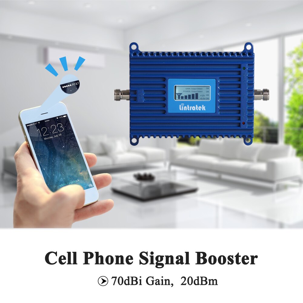 Lintratek – amplificateur de Signal GSM avec écran LCD, répéteur 900mhz, 70db, prix @