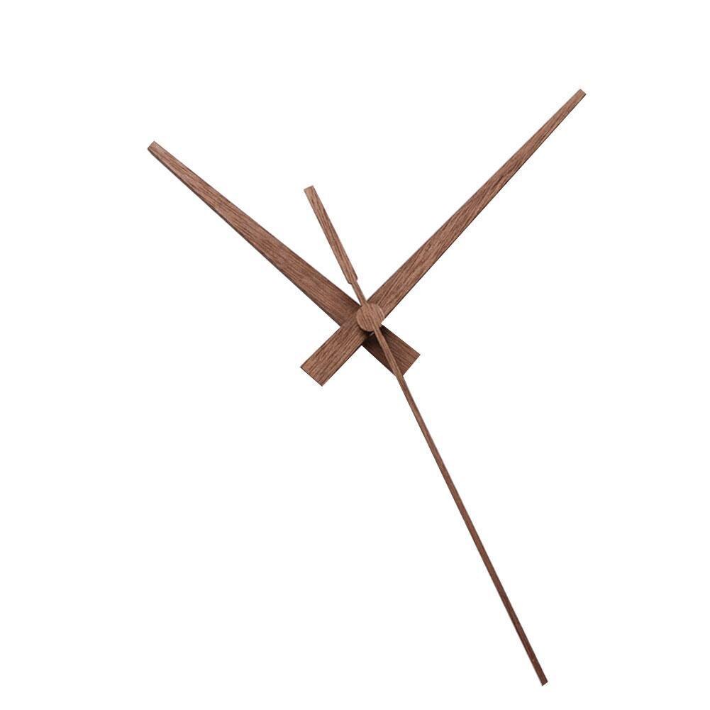 DIY Wall Clock Wooden Hands With SUN Silent Needle Wood Accessories Clock Clock Part Quartz Movement Replace Walnu R3Z2