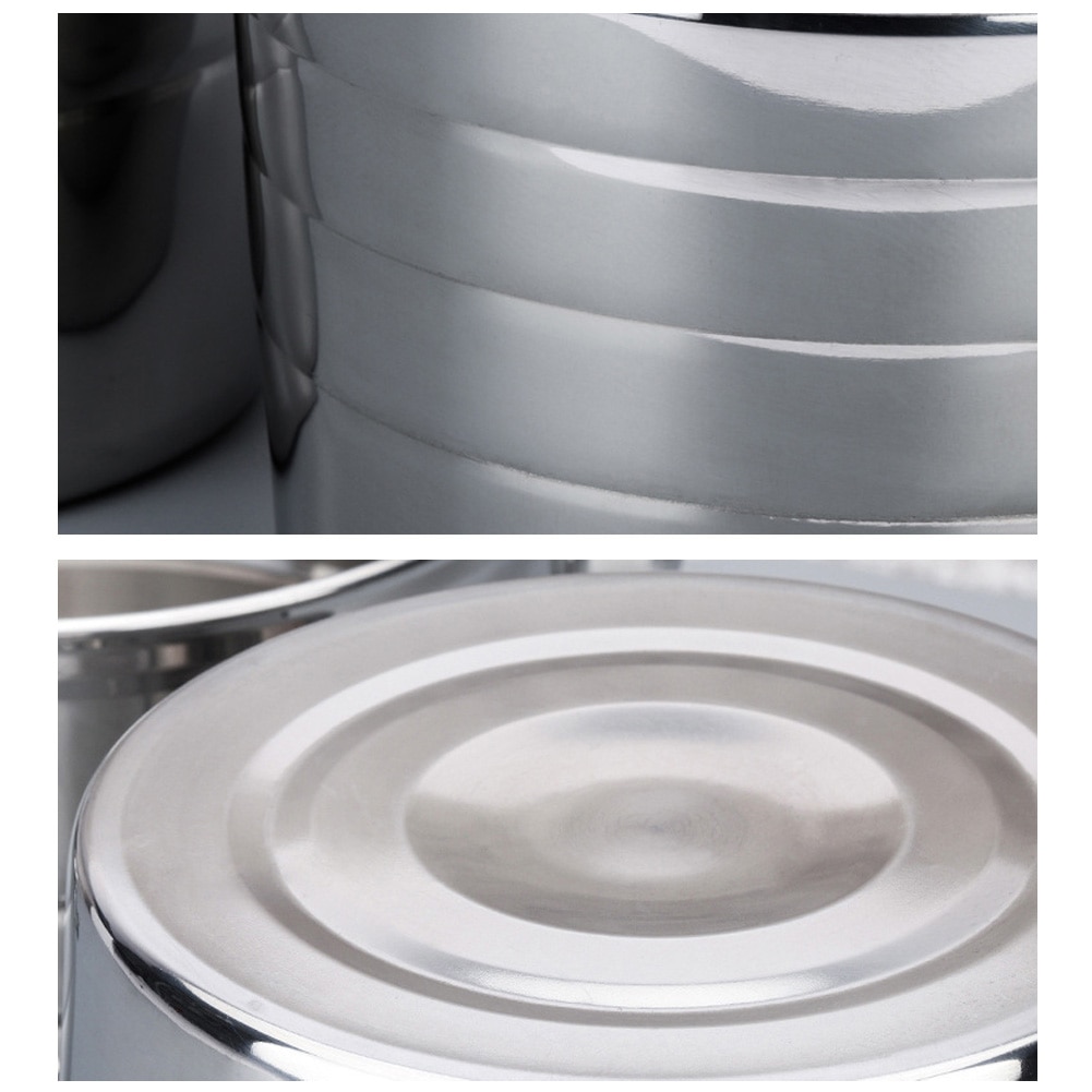 3L/5L/7L Stainless Steel Ice Bucket Thick Ice Holder Container for Bar Party Champagne Wine Barrel Silver